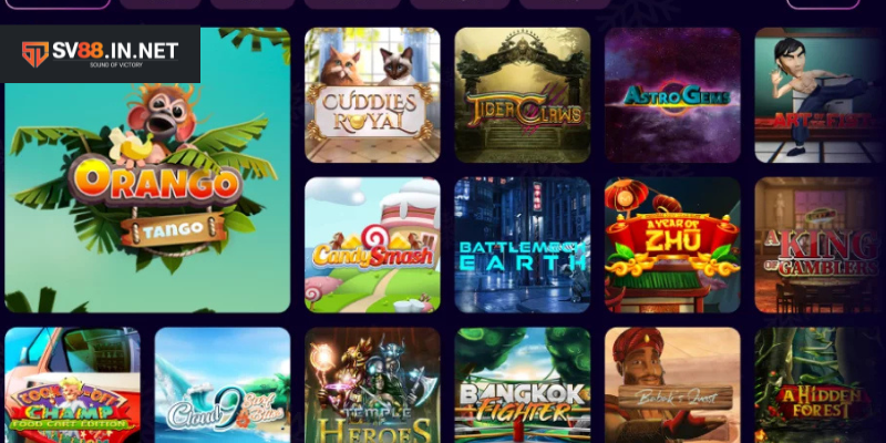 Kho game slot SV88 vô cùng đa dạng, phong phú